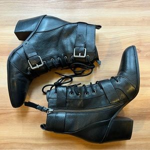 Splendid Carleton Black Leather Mid Calf Heeled Boots
Women’s Size 9
